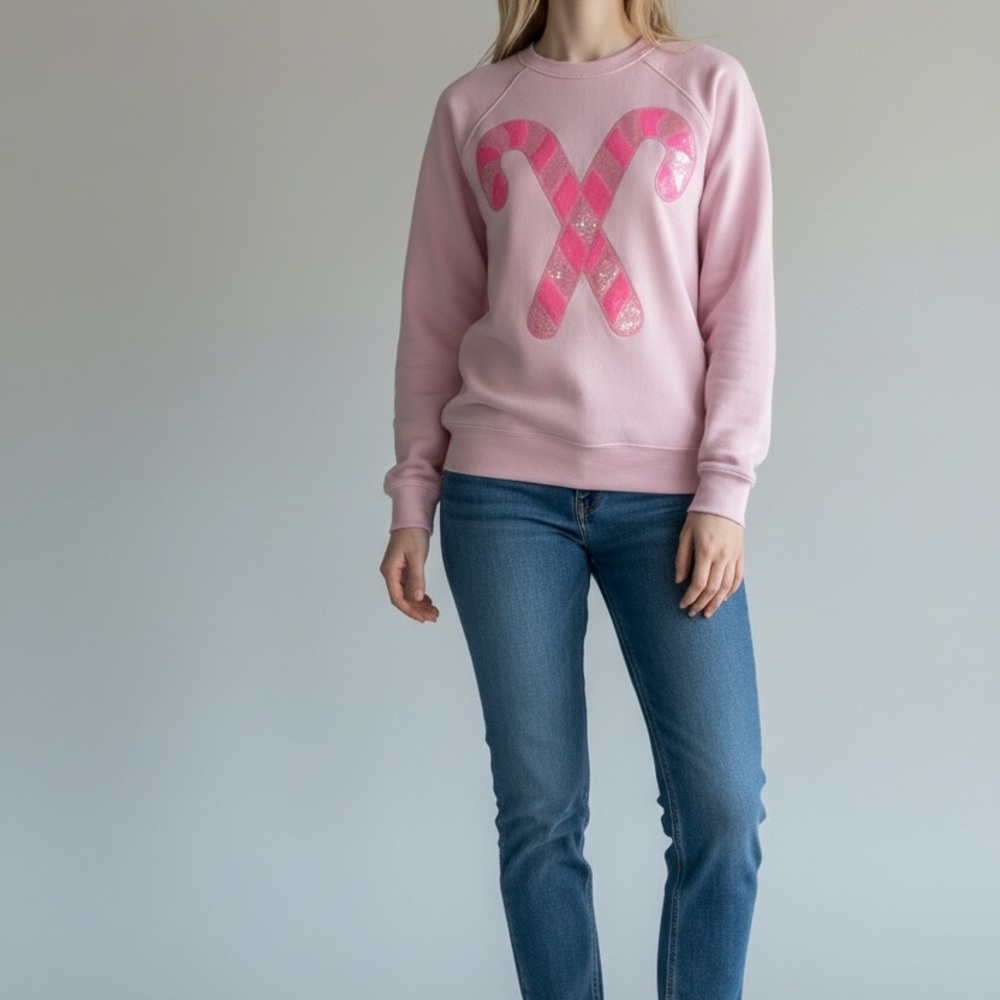 Pink Candy Cane Sweater